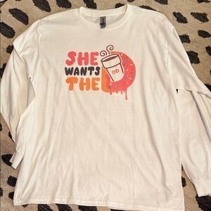 White Long Sleeve Graphic Tee